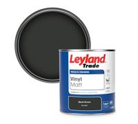Leyland Trade Vinyl Matt Walls & Ceilings Emulsion Paint Black Brown (Ral 8022) 1L
