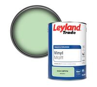 Leyland Trade Vinyl Matt Walls & Ceilings Emulsion Paint Green Lightning (Ppg1225-4) 5L