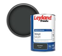 Leyland Trade Vinyl Matt Walls & Ceilings Emulsion Paint Signal Black (Ral 9004) 5L