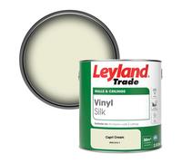 Leyland Trade Vinyl Silk Walls & Ceilings Emulsion Paint Capri Cream (Ppg1212-1) - 2.5L