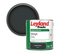Leyland Trade Vinyl Silk Walls & Ceilings Emulsion Paint Graphite Black (Ral 9011) - 2.5L