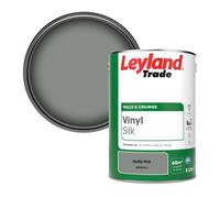 Leyland Trade Vinyl Silk Walls & Ceilings Emulsion Paint Husky Gray (Ppg0994-6) - 5L