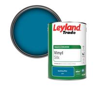 Leyland Trade Vinyl Silk Walls & Ceilings Emulsion Paint Nanking Blue (18E53) - 5L