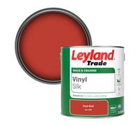 Leyland Trade Vinyl Silk Walls & Ceilings Emulsion Paint Pure Red (Ral 3028) - 2.5L