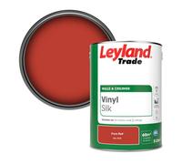 Leyland Trade Vinyl Silk Walls & Ceilings Emulsion Paint Pure Red (Ral 3028) - 5L