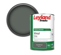 Leyland Trade Vinyl Silk Walls & Ceilings Emulsion Paint Tarpaulin Grey (Ral 7010) - 5L