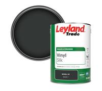 Leyland Trade Vinyl Silk Walls & Ceilings Emulsion Paint Whitby Jet (Ppg1001-7) - 5L