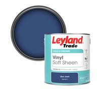 Leyland Trade Vinyl Soft Sheen Walls & Ceilings Emulsion Paint Blue Jewel (Ppg1167-7) - 2.5L