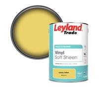 Leyland Trade Vinyl Soft Sheen Walls & Ceilings Emulsion Paint Canary Yellow (Ppg1215-4) - 5L