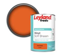 Leyland Trade Vinyl Soft Sheen Walls & Ceilings Emulsion Paint Pure Orange (Ral 2004) - 5L