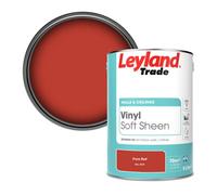 Leyland Trade Vinyl Soft Sheen Walls & Ceilings Emulsion Paint Pure Red (Ral 3028) - 5L