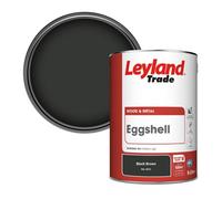 Leyland Trade Wood & Metal Eggshell Paint Black Brown (Ral 8022) 5L
