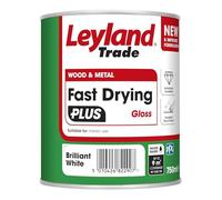 Leyland Trade - Wood & Metal - Fast Drying Plus - Gloss - Brilliant White - Enhanced Durability - Excellent Flow & Professional Finish - 750ml