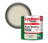 Leyland Trade Wood & Metal Fast Drying Plus Gloss Paint Bone White (Ppg14-22) 2.5L