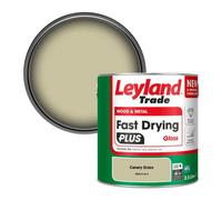 Leyland Trade Wood & Metal Fast Drying Plus Gloss Paint Canary Grass (Ppg1114-3) 2.5L