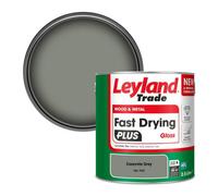 Leyland Trade Wood & Metal Fast Drying Plus Gloss Paint Concrete Grey (Ral 7023) 2.5L