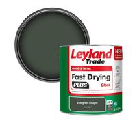 Leyland Trade Wood & Metal Fast Drying Plus Gloss Paint Evergreen Boughs (Ppg1129-7) 2.5L