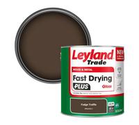 Leyland Trade Wood & Metal Fast Drying Plus Gloss Paint Fudge Truffle (Ppg1075-7) 2.5L