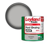 Leyland Trade Wood & Metal Fast Drying Plus Gloss Paint Gray Shadows (Ppg1005-3) 2.5L