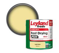 Leyland Trade Wood & Metal Fast Drying Plus Gloss Paint Light Butter (Ppg1212-4) 2.5L
