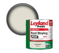 Leyland Trade Wood & Metal Fast Drying Plus Gloss Paint Lonely Cloud (Ppg1078-2) 2.5L