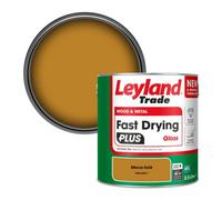 Leyland Trade Wood & Metal Fast Drying Plus Gloss Paint Mecca Gold (Ppg1209-7) 2.5L