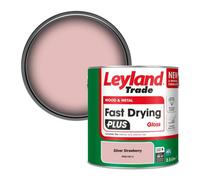 Leyland Trade Wood & Metal Fast Drying Plus Gloss Paint Silver Strawberry (Ppg1187-3) 2.5L