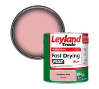 Leyland Trade Wood & Metal Fast Drying Plus Gloss Paint Strawberry Icing (Ppg1185-3) 2.5L