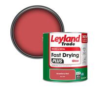 Leyland Trade Wood & Metal Fast Drying Plus Gloss Paint Strawberry Red (Ral 3018) 2.5L
