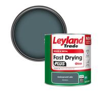 Leyland Trade Wood & Metal Fast Drying Plus Gloss Paint Underground Lake (Ppg1035-6) 2.5L