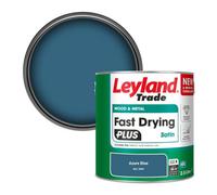 Leyland Trade Wood & Metal Fast Drying Plus Satin Paint Azure Blue (Ral 5009) 2.5L
