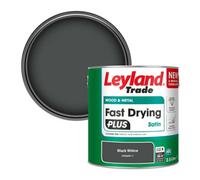 Leyland Trade Wood & Metal Fast Drying Plus Satin Paint Black Widow (Ppg0997-7) 2.5L