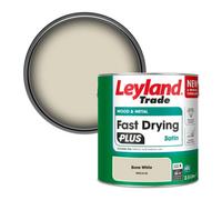 Leyland Trade Wood & Metal Fast Drying Plus Satin Paint Bone White (Ppg14-22) 2.5L