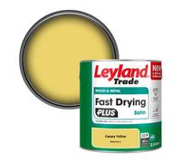 Leyland Trade Wood & Metal Fast Drying Plus Satin Paint Canary Yellow (Ppg1215-4) 2.5L