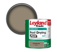 Leyland Trade Wood & Metal Fast Drying Plus Satin Paint Chocolate Dust (Ppg14-13) 2.5L