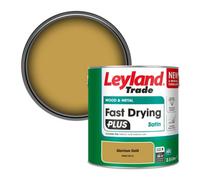 Leyland Trade Wood & Metal Fast Drying Plus Satin Paint Glorious Gold (Ppg1107-6) 2.5L
