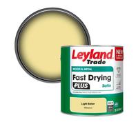 Leyland Trade Wood & Metal Fast Drying Plus Satin Paint Light Butter (Ppg1212-4) 2.5L