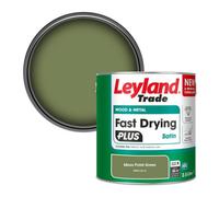 Leyland Trade Wood & Metal Fast Drying Plus Satin Paint Moss Point Green (Ppg1121-6) 2.5L