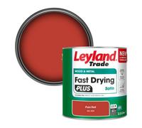 Leyland Trade Wood & Metal Fast Drying Plus Satin Paint Pure Red (Ral 3028) 2.5L