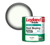 Leyland Trade Wood & Metal Fast Drying Plus Satin Paint Pure White (Ral 9010) 2.5L