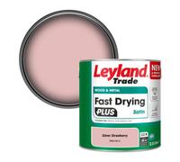 Leyland Trade Wood & Metal Fast Drying Plus Satin Paint Silver Strawberry (Ppg1187-3) 2.5L