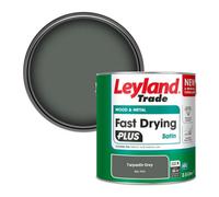 Leyland Trade Wood & Metal Fast Drying Plus Satin Paint Tarpaulin Grey (Ral 7010) 2.5L