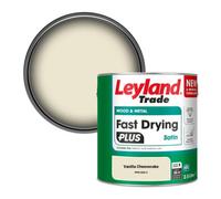 Leyland Trade Wood & Metal Fast Drying Plus Satin Paint Vanilla Cheesecake (Ppg1204-2) 2.5L