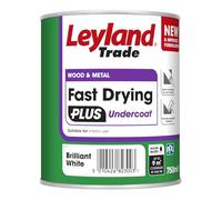 Leyland Trade - Wood & Metal - Fast Drying Plus - Undercoat - Brilliant White - Enhanced Durability - Excellent Flow & Professional Finish - 750ml
