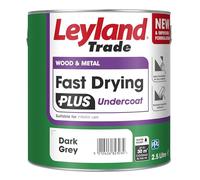 Leyland Trade - Wood & Metal - Fast Drying Plus - Undercoat - Dark Grey - Ideal Foundation Coating - Excellent Adhesion - 2.5L