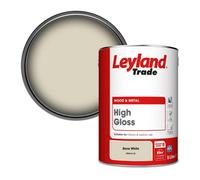 Leyland Trade Wood & Metal High Gloss Paint Bone White (Ppg14-22) 5L