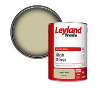 Leyland Trade Wood & Metal High Gloss Paint Canary Grass (Ppg1114-3) 5L