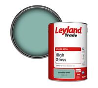 Leyland Trade Wood & Metal High Gloss Paint Caribbean Green (Ppg1141-4) 5L