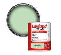 Leyland Trade Wood & Metal High Gloss Paint Green Lightning (Ppg1225-4) 1L