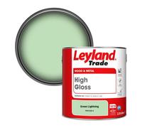 Leyland Trade Wood & Metal High Gloss Paint Green Lightning (Ppg1225-4) 2.5L